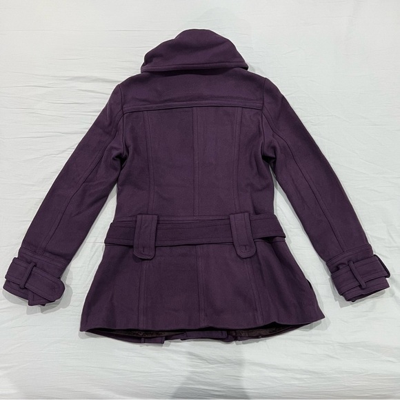 Zara TRF Collection Purple Wool Blend Coat with Belt Size M - Picture 2 of 5